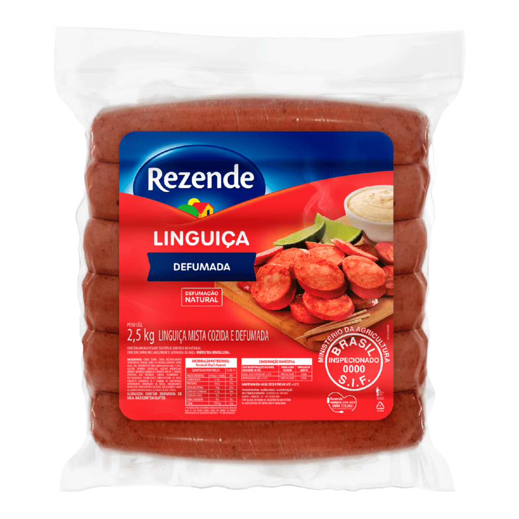 Linguiça defumada 2,5kg Rezende