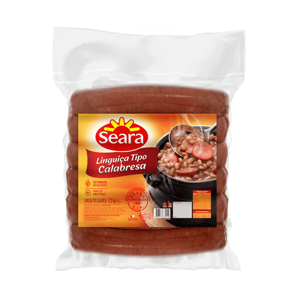 Linguiça tipo calabresa curada 2,5kg Seara