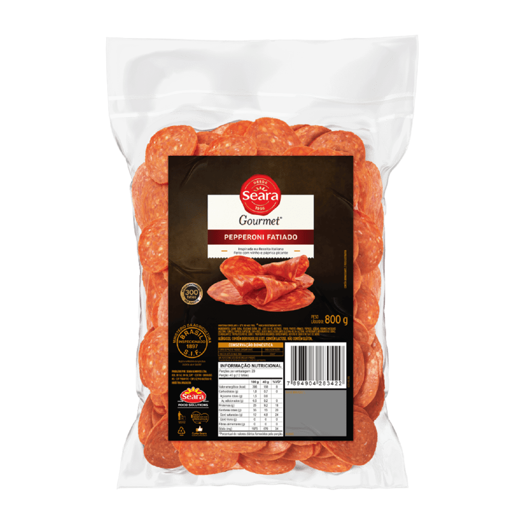 Pepperoni fatiado 800g Seara Gourmet