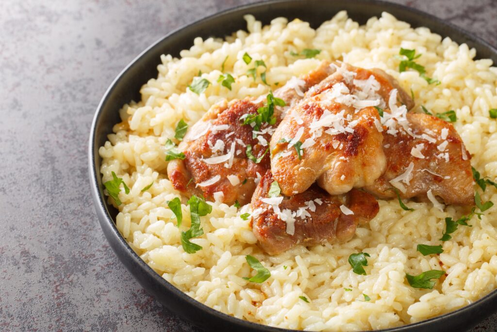 Receita de risoto de frango ao limão